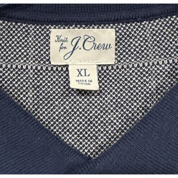 J. Crew Knit Jacquard Polo Shirt Men’s Size XL Button Up Sweater Short Sleeve - Picture 4 of 8